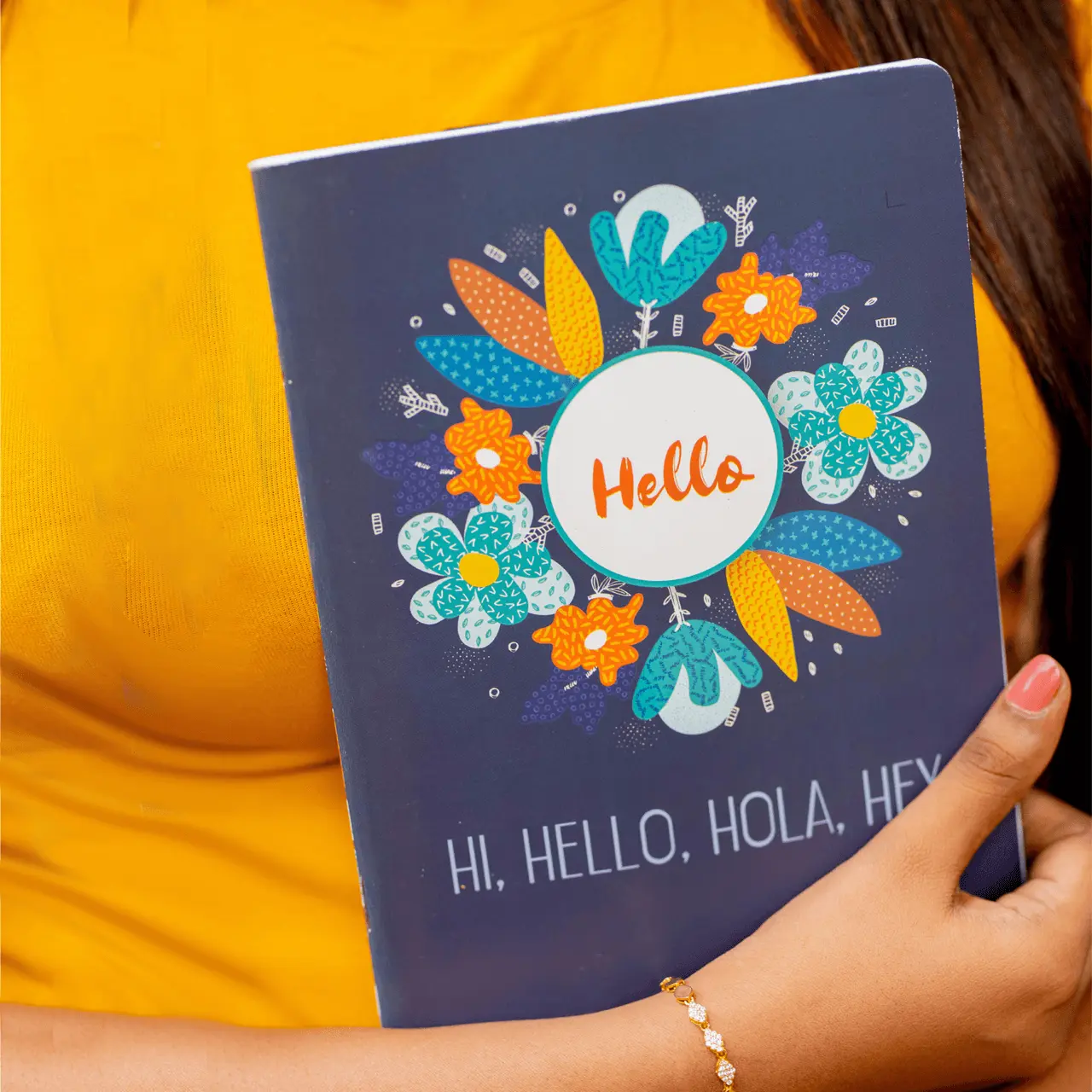 Smiley Softcover 80Pgs Floral Notebooks FL-002 - Image 2