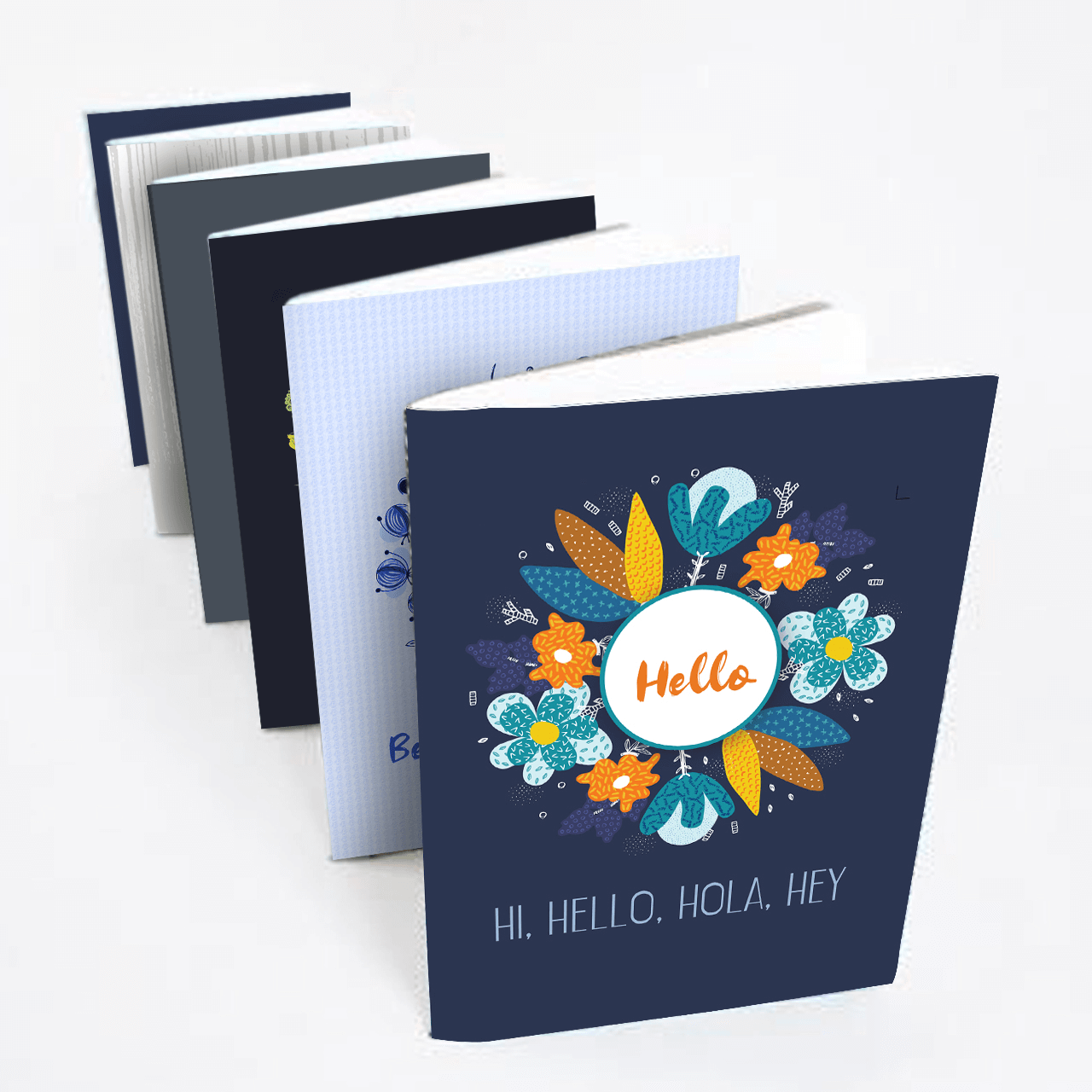 Smiley Softcover 80Pgs Floral Notebooks FL-002 - Image 3