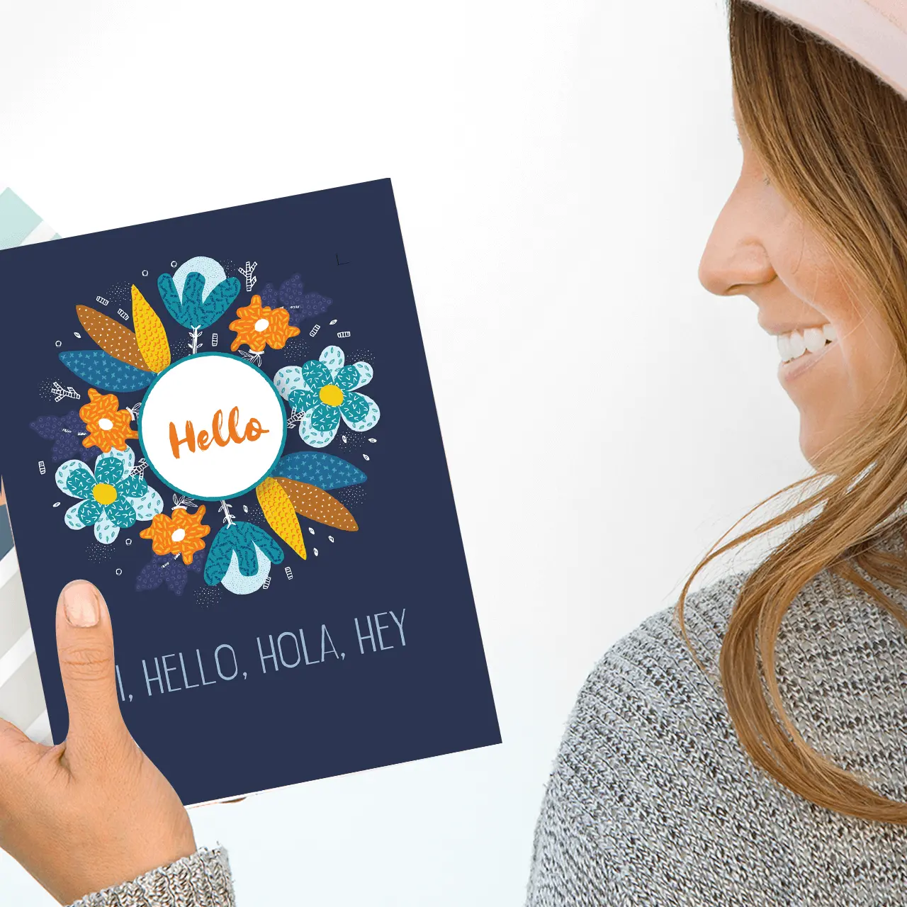 Smiley Softcover 80Pgs Floral Notebooks FL-002 - Image 6