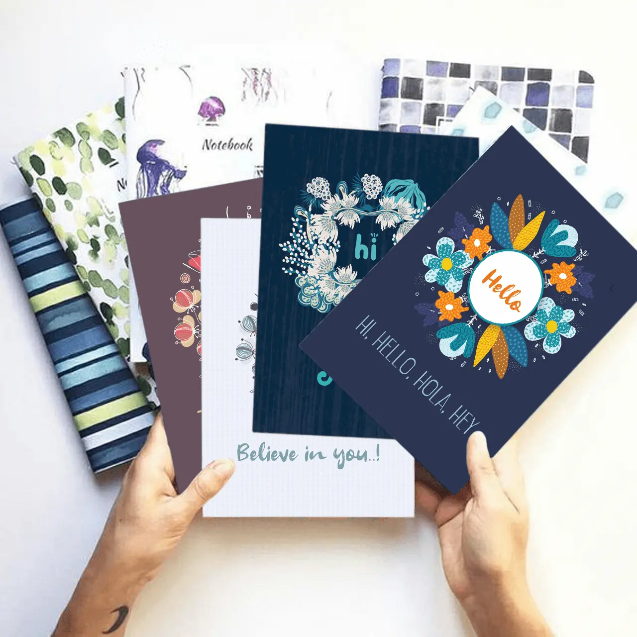 Smiley Softcover 80Pgs Floral Notebooks FL-002 - Image 8