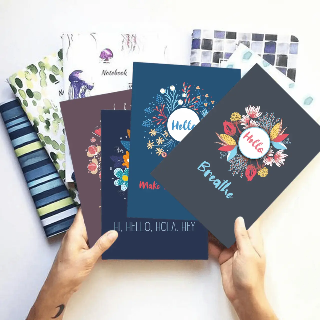 Smiley Softcover 80Pgs Floral Notebooks FL-006 - Image 5