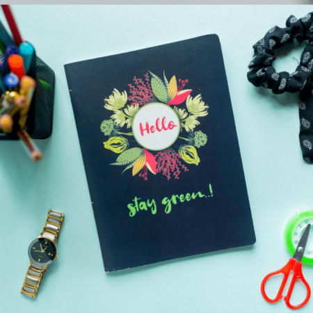Smiley Softcover 80Pgs  Floral Notebooks FL-007