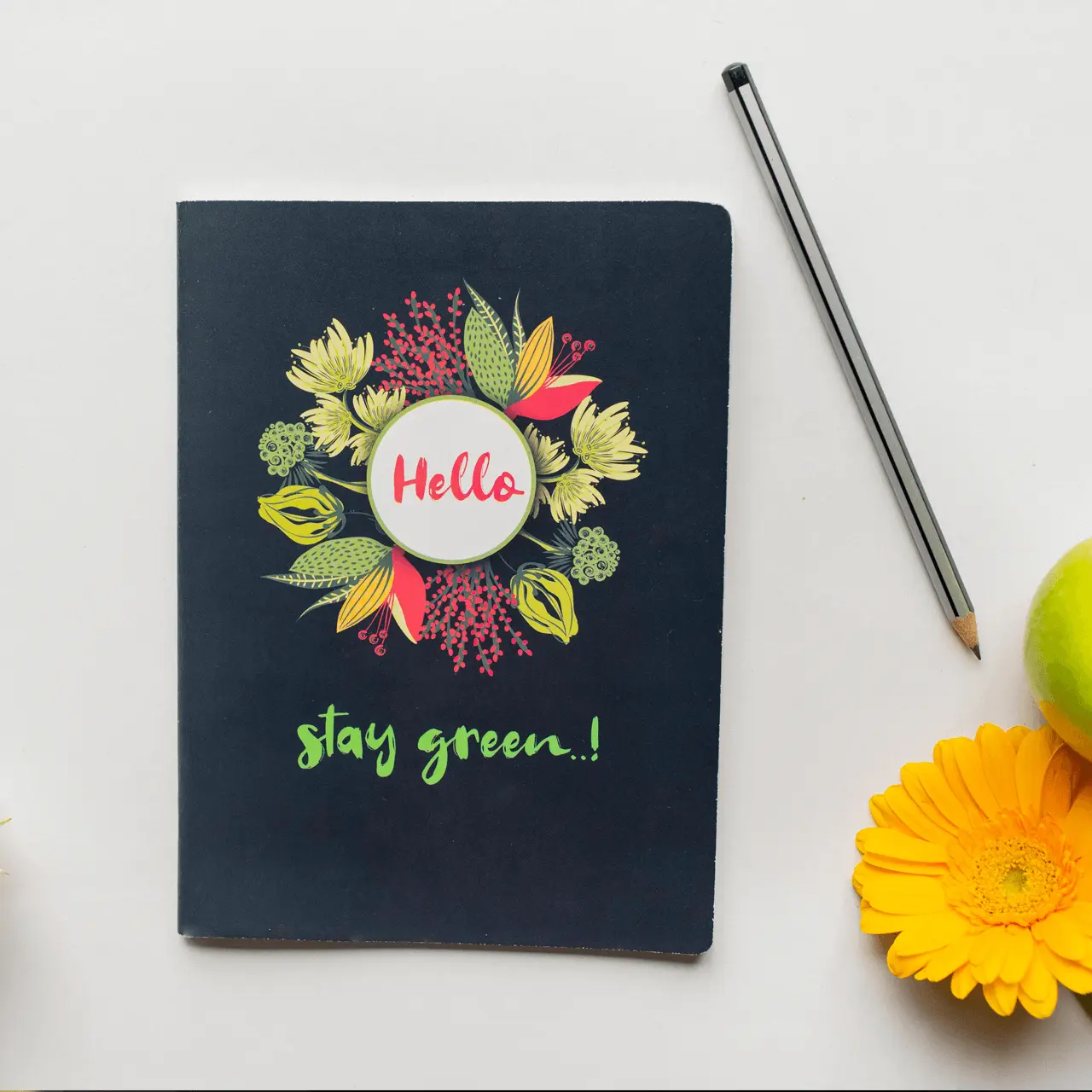 Smiley Softcover 80Pgs Floral Notebooks FL-007 - Image 4
