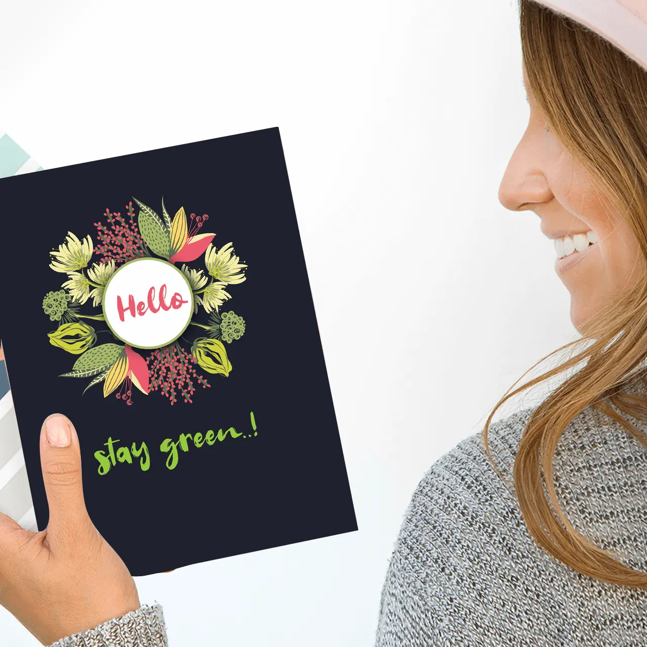 Smiley Softcover 80Pgs Floral Notebooks FL-007 - Image 6