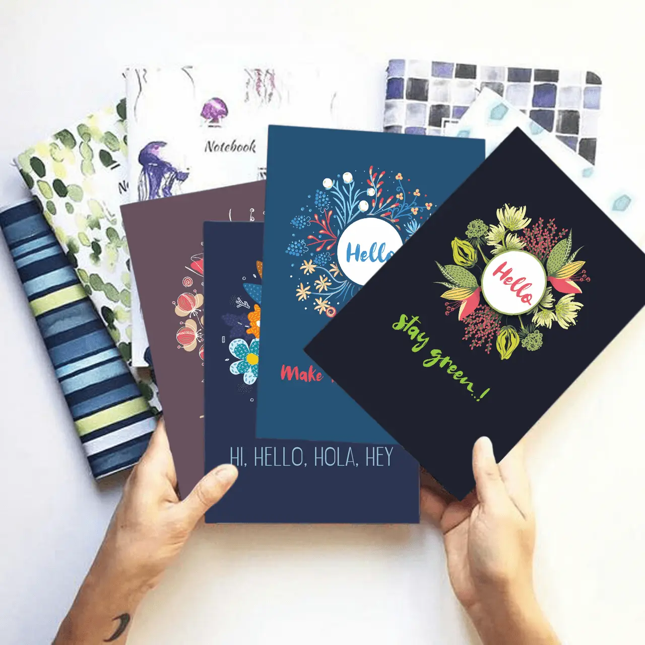 Smiley Softcover 80Pgs Floral Notebooks FL-007 - Image 8