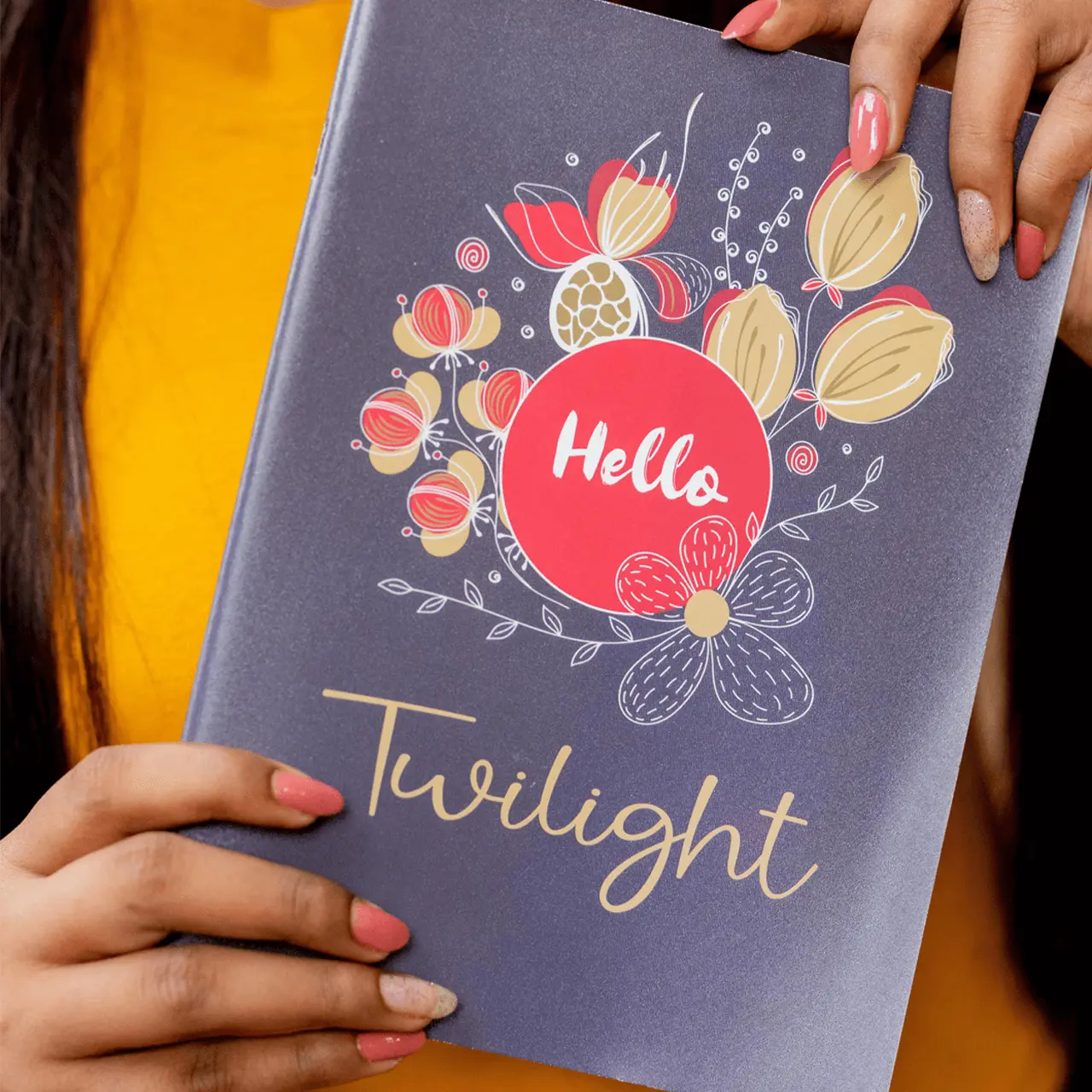 Smiley Softcover 80Pgs Floral Notebooks FL-008 - Image 2