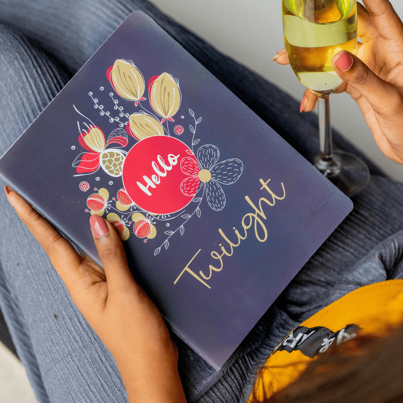 Smiley Softcover 80Pgs Floral Notebooks FL-008 - Image 3