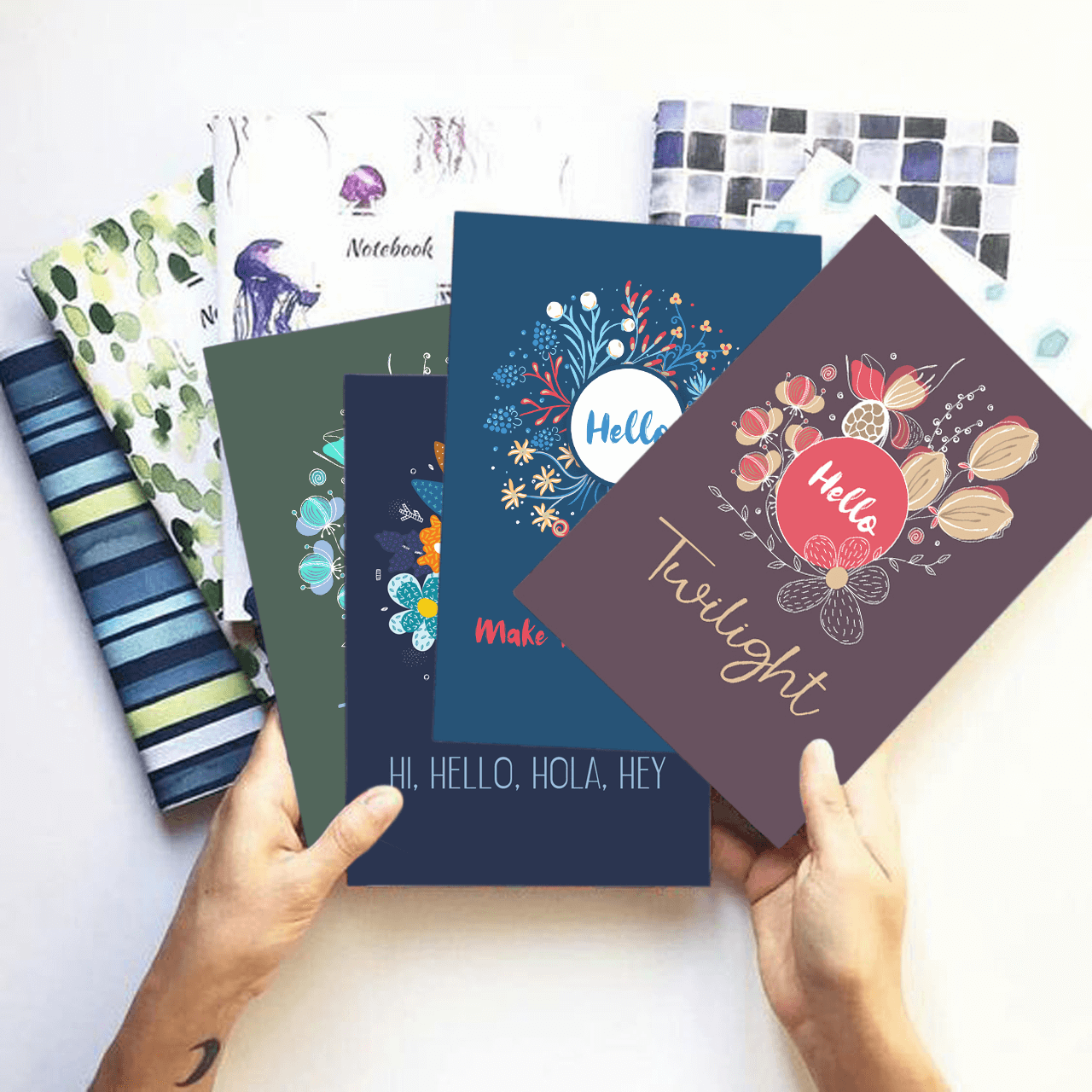 Smiley Softcover 80Pgs Floral Notebooks FL-008 - Image 8